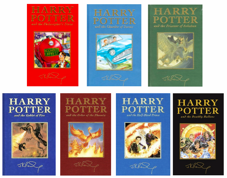 harry potter book covers british