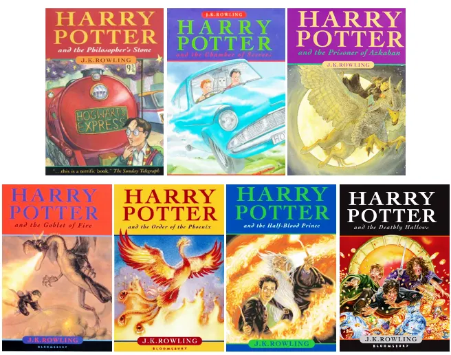 harry potter book covers